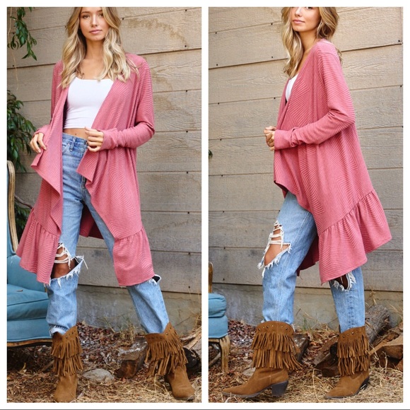 #25 LAST ONE Absolutely beautiful Draped Open Front Cardigan - Picture 2 of 5